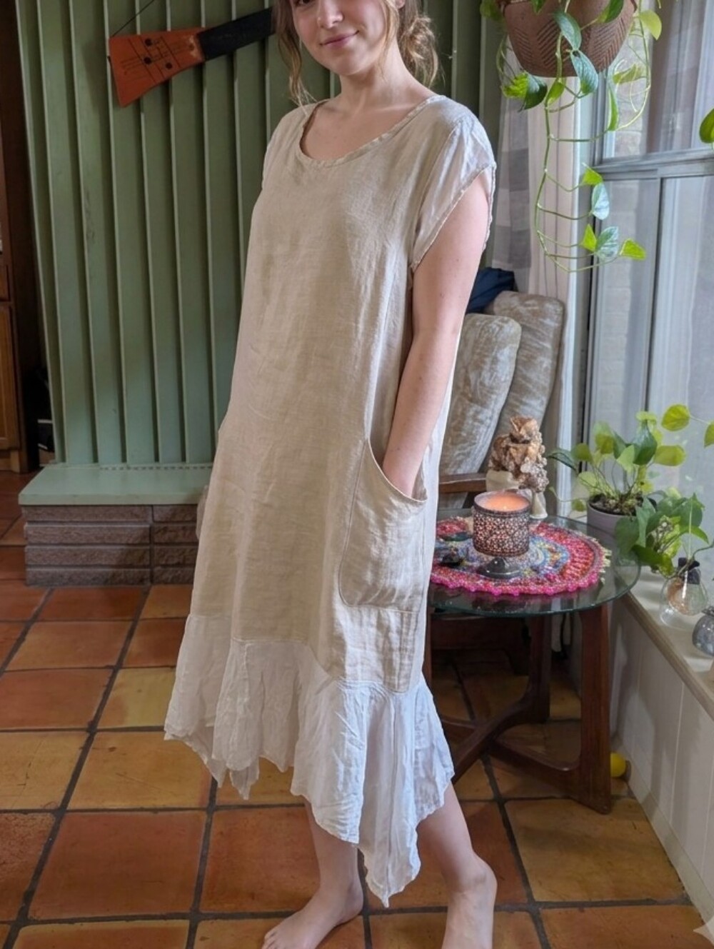Made In Italy Linen Dress.
